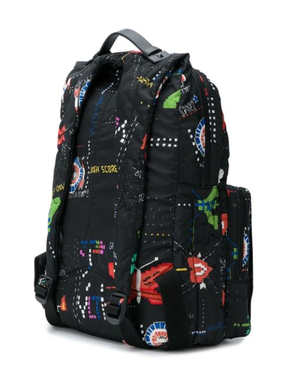 Shop Valentino Printed Quilted Backpack - Black