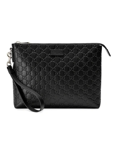 Shop Gucci Signature Soft Men's Bag In Black