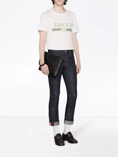 Shop Gucci Signature Soft Men's Bag In Black