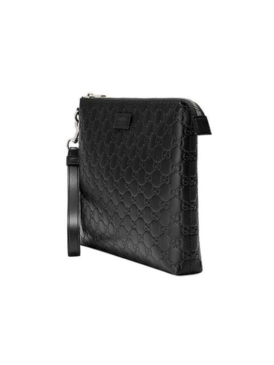 Shop Gucci Signature Soft Men's Bag In Black