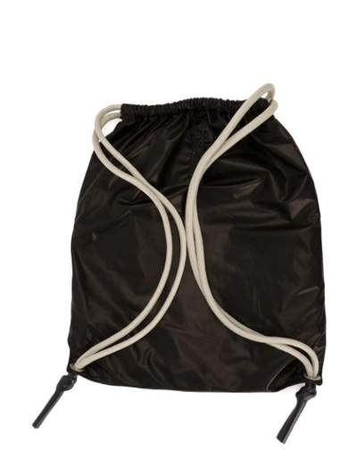 Shop Rick Owens Drawstring Backpack In Black