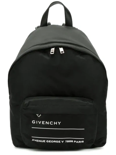 Shop Givenchy Text Logo Backpack In Black