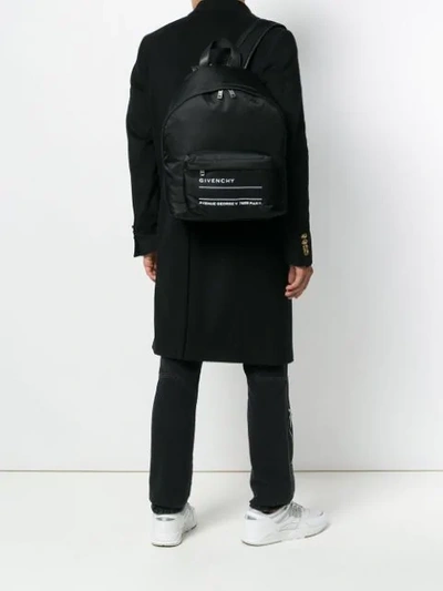 Shop Givenchy Text Logo Backpack In Black