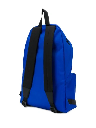 Shop Balenciaga 'wheel' Rucksack Mit Logo-print In Blue