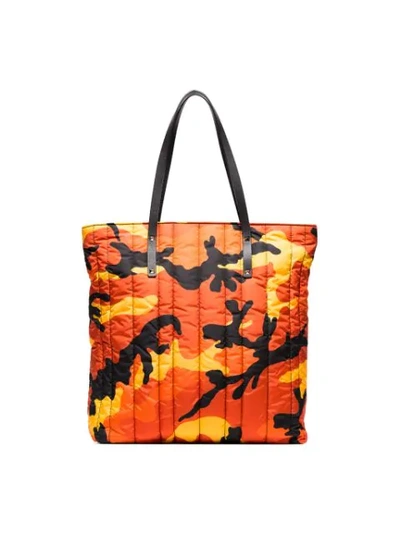 Shop Valentino Garavani Rockstud Camushuffle Tote In Multicolour