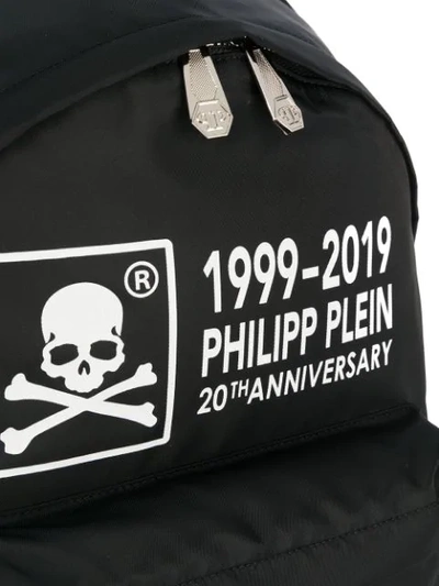 Shop Philipp Plein Skull Logo Backpack In Black