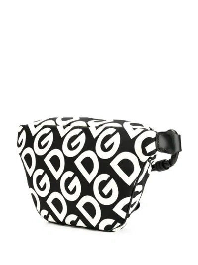 Shop Dolce & Gabbana Logo Print Belt Bag In Black