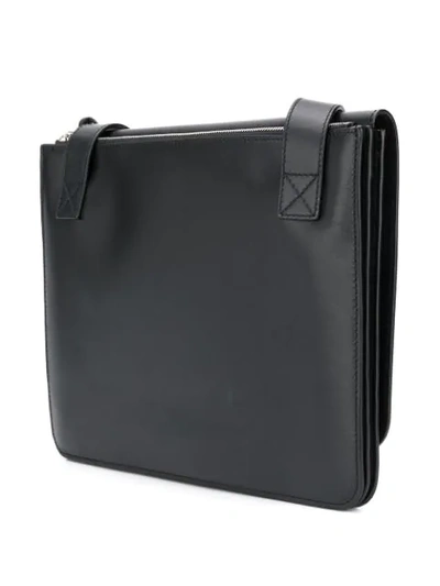 Shop Loewe Gusset Messenger Bag In Black