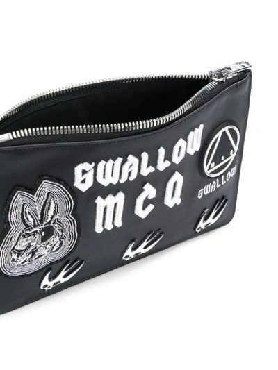 Shop Mcq By Alexander Mcqueen Mcq Alexander Mcqueen Embroidered Clutch - Black