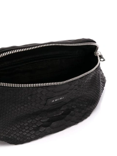 Shop Amiri Flannel Belt Bag In Black