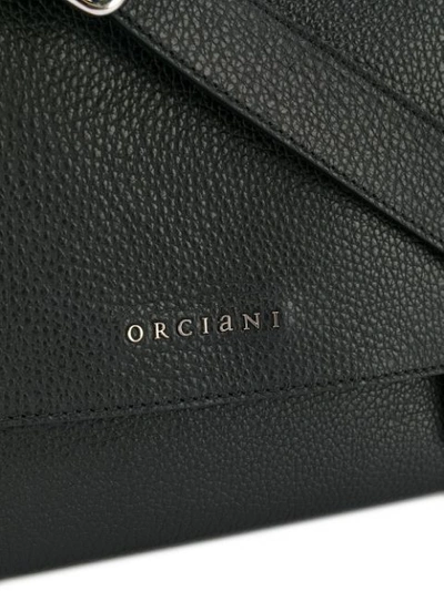 Shop Orciani Leather Shoulder Bag - Black