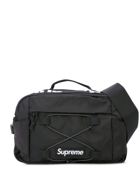 supreme logo print shoulder bag