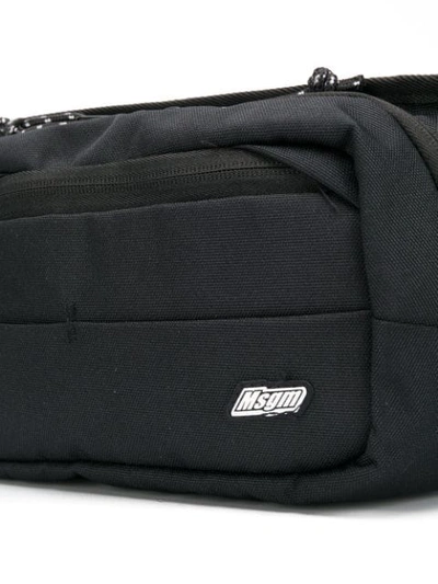 Shop Msgm Logo Patch Belt Bag In Black