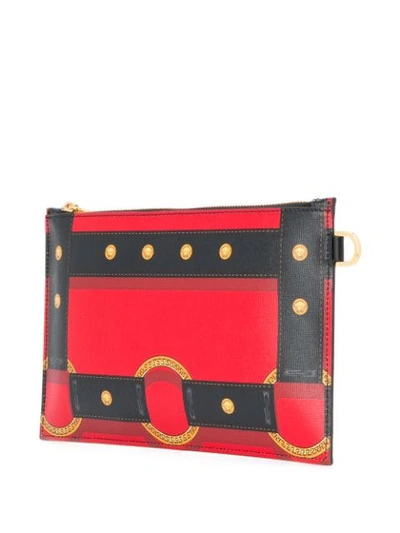 VERSACE HARNESS PRINT POUCH - 红色