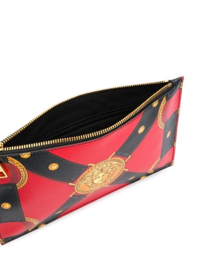 VERSACE HARNESS PRINT POUCH - 红色