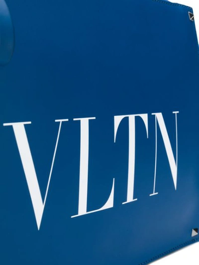 Shop Valentino Garavani Rockstud Vltn Clutch Bag In Blue