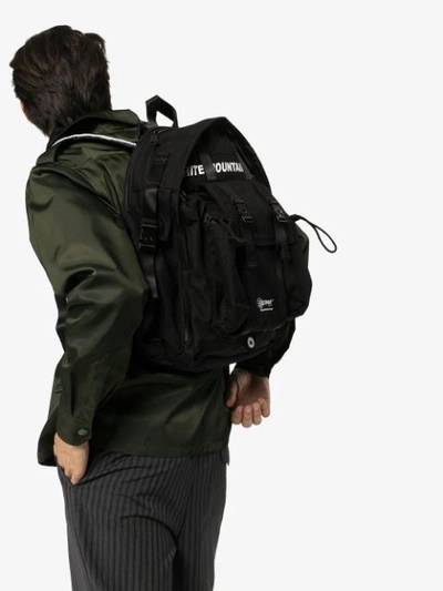 Shop Eastpak X White Mountaineering Logo Print Backpack In Black
