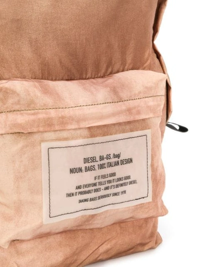 Shop Diesel Denim Packable Backpack In Brown