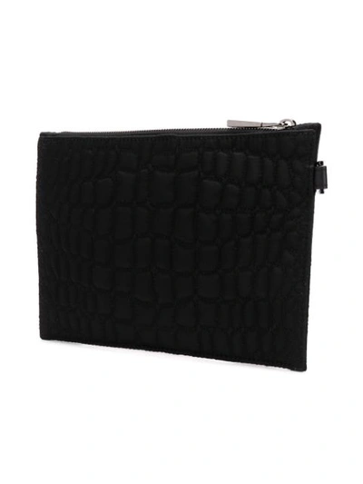 Shop Versace Embossed Medusa Pouch In Black