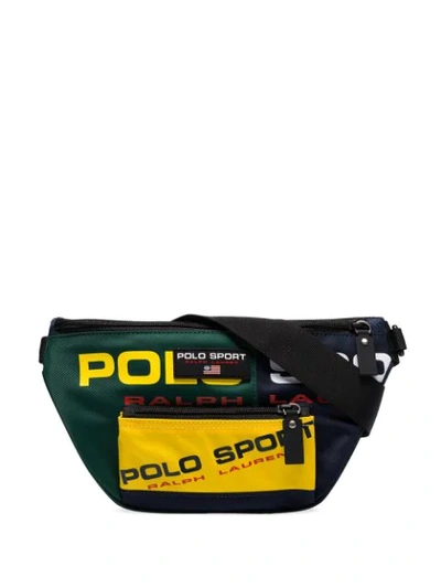 Shop Polo Ralph Lauren Logo Print Belt Bag In Multicoloured: