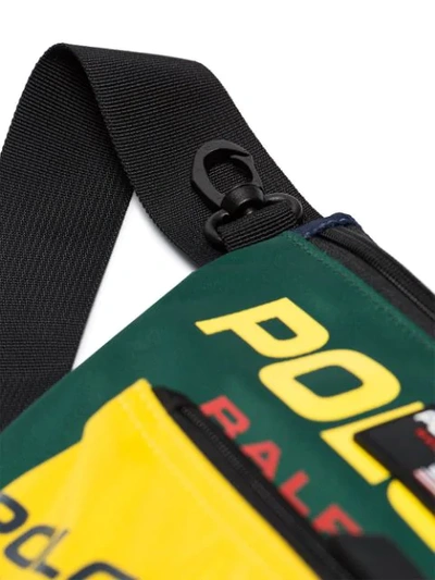 Shop Polo Ralph Lauren Logo Print Belt Bag In Multicoloured: