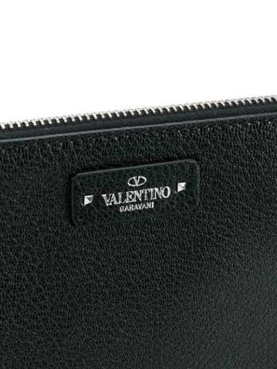 Shop Valentino Garavani Rockstud Clutch Bag - Black