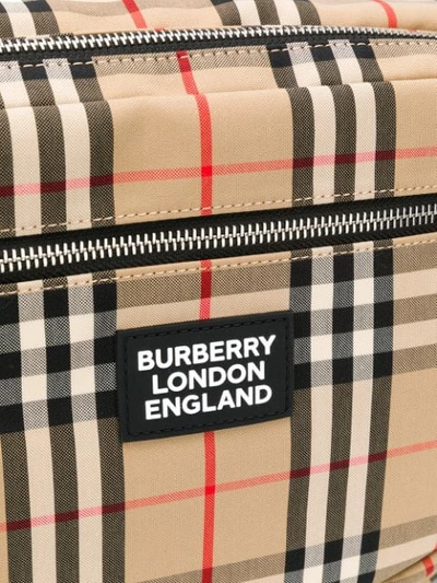 Shop Burberry Vintage Check Oversized Belt Bag In Neutrals