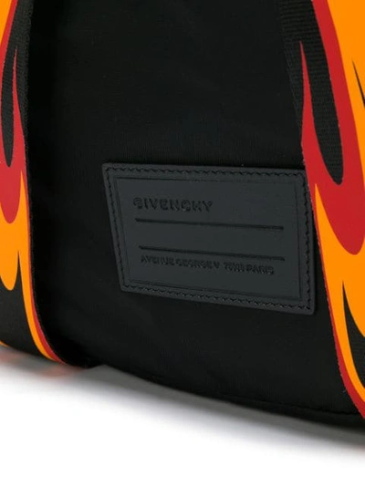 Shop Givenchy Retro Logo Flames Backpack In Black