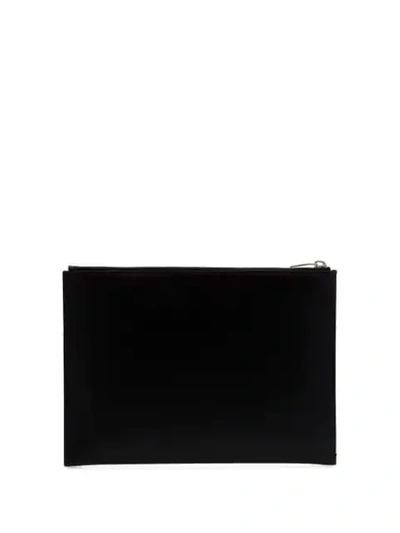 Shop Saint Laurent Star-embossed Pouch Bag In Black