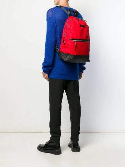 Shop Philippe Model Logo Patch Backpack In Red