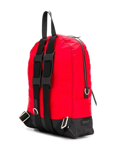 Shop Philippe Model Logo Patch Backpack In Red