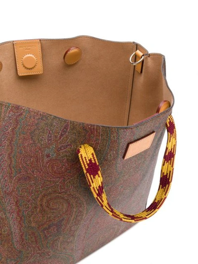 Shop Etro Paisley Print Tote - Brown