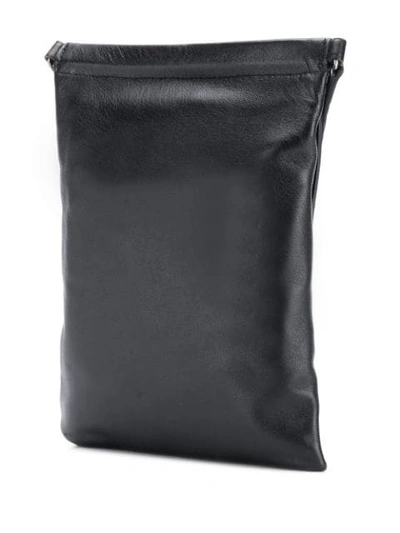 Shop Saint Laurent Flat Crossbody Bag In Black