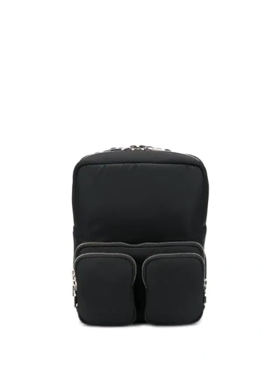 Shop Prada Utility Pocket Backpack In Black