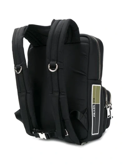 Shop Prada Utility Pocket Backpack In Black