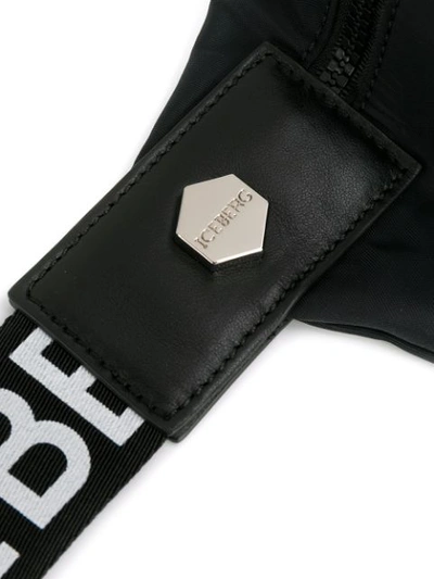 Shop Iceberg Logo Patch Belt Bag In Black