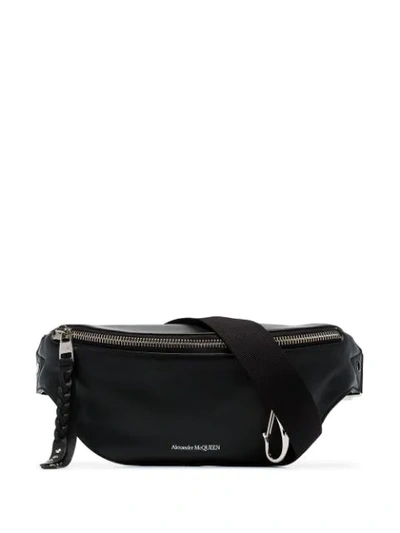 Shop Alexander Mcqueen Logo Crossbody Bag In Black