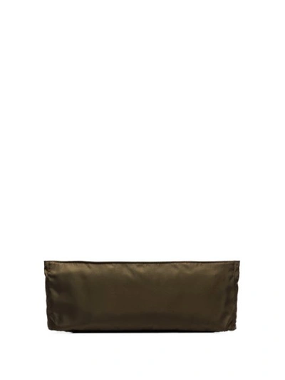 Shop Prada Logo Plaque Oversized Belt Bag In F0334 Mimetico