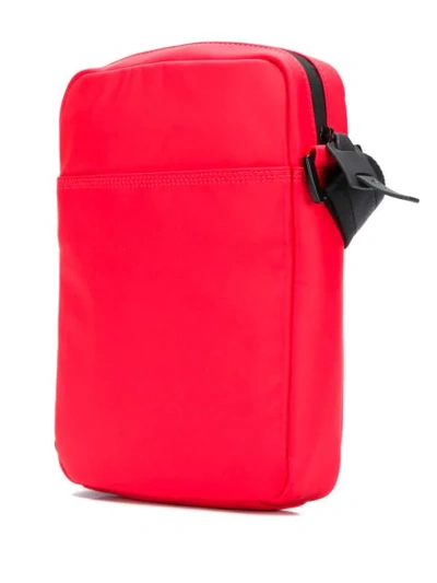 Shop Diesel Contrast Logo Messenger Bag In Red