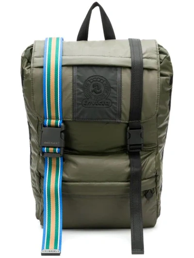 Shop Invicta Contrast Buckle Backpack In Green