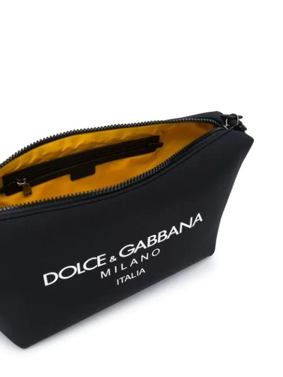 Shop Dolce & Gabbana Palermo Bag With Printed Logo In Black