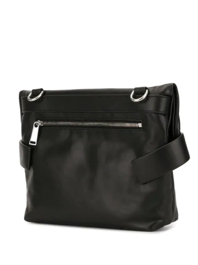 Shop Bottega Veneta Flap Messenger Bag In Black