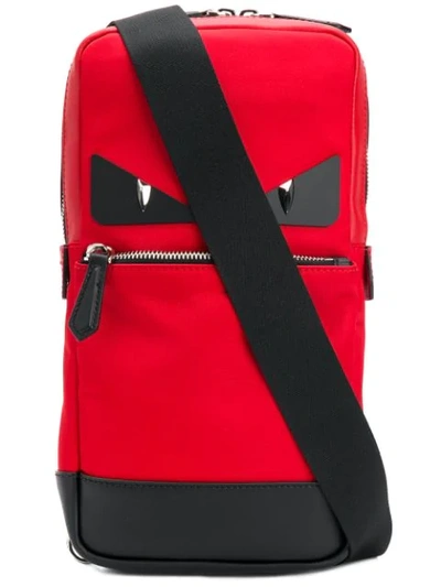 Shop Fendi Bag Bugs Crossbody Backpack In Red