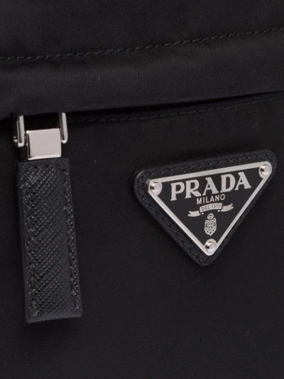 Shop Prada Black Technical Fabric Shoulder Bag
