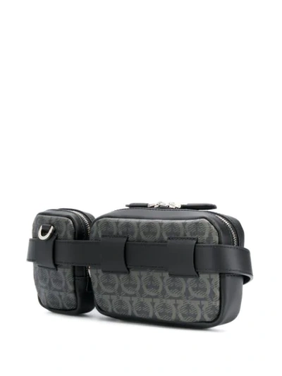 Shop Ferragamo Logo Belt Bag In Black