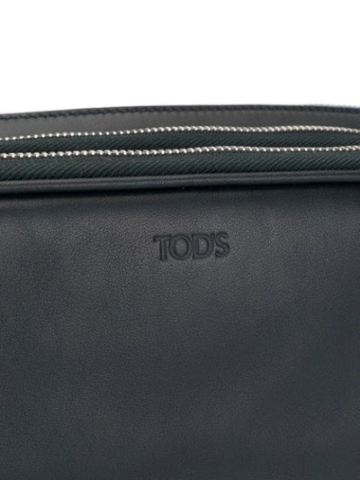 Shop Tod's Logo Stamp Belt Bag In Blue