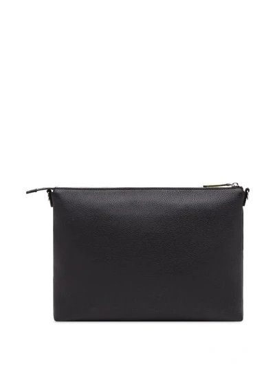 Shop Fendi Bag Bugs Embellished Messenger Bag In Black