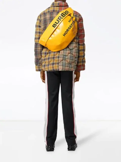 Shop Burberry Horseferry-print Belt Bag In Yellow