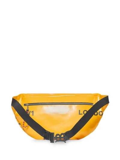 Shop Burberry Horseferry-print Belt Bag In Yellow