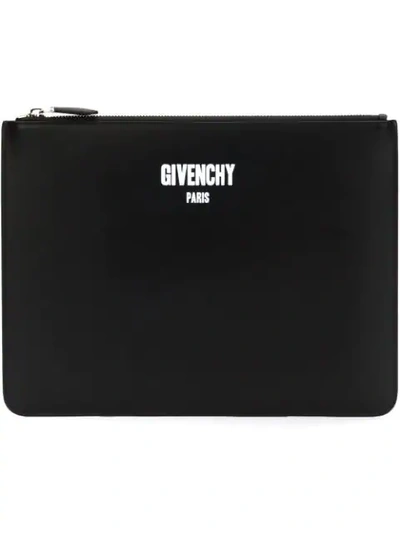 Shop Givenchy 'paris' Clutch - Black